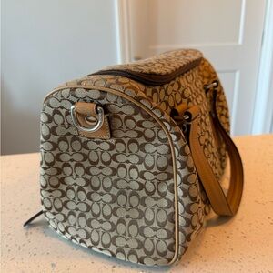 COACH Voyage vintage Signature Carry On Travel Tote Bag Canvas rare